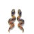 Bochic “Orient” Ruby & Multi Sapphire Serpent Earrings Set In 18K Gold & Silver - 2 Pieces For Sale - Image 4 of 11