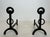Pair of modernist wrought iron andirons For Sale - Image 12 of 12