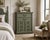 Vintage 70” Solid Wood Dresser & Mirror – Old Chapel Sagewood™ Finish – Olive Sage Green Designer Refinished Bedroom Piece For Sale - Image 11 of 11