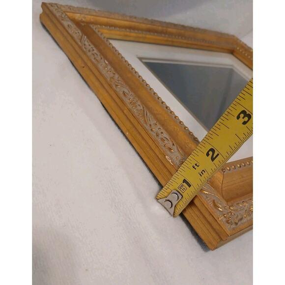 Gold Vintage Beautiful Gold Wood Picture Frame 13x11 Has Glass & Matt Regency Ornate For Sale - Image 8 of 11