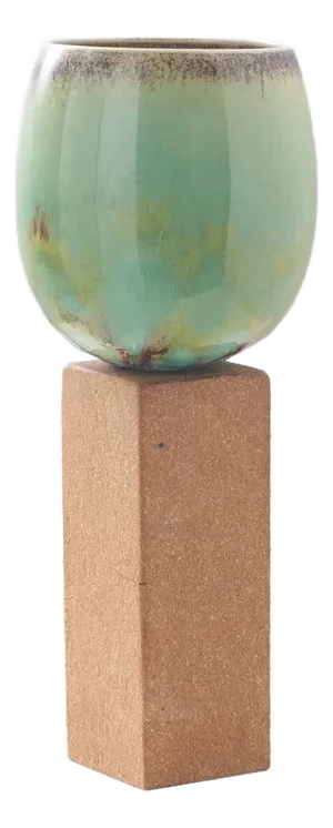 Ovoid Vase on Tall Base by Stig Lindberg