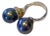 Bochic “Orient” Vintage South Sea Pearl & Fancy Sapphires Ring Set 18K Gold & Si For Sale