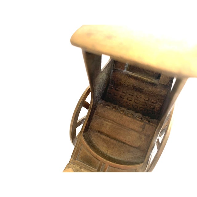 Metal Vintage Decorative Brass Horse and Carriage For Sale - Image 7 of 10