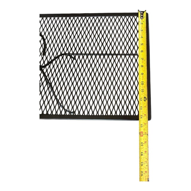 Mid 20th Century Mid-Century Modern Wrought Iron Mesh Patio Side Table - Attributed to Woodard For Sale - Image 5 of 5