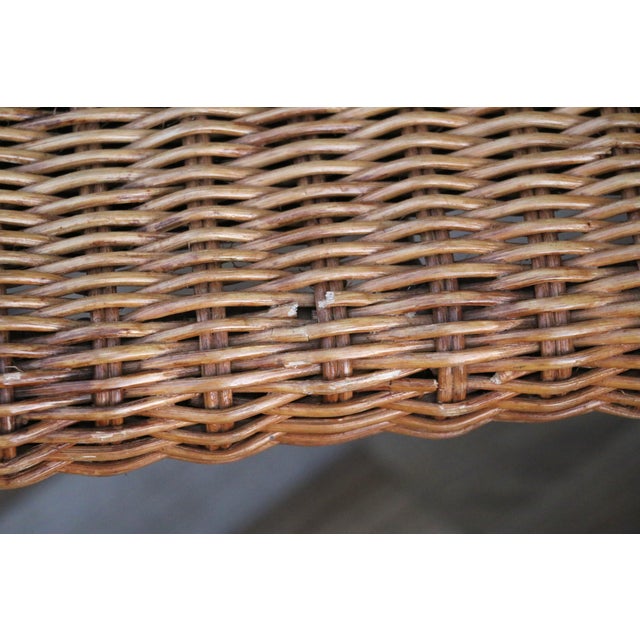 Pair of Vintage Harvey Probber Model D43 Wicker Cantilever Armchairs, 1970s For Sale In Los Angeles - Image 6 of 17