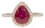 1.9Ct Gia Certified Mozambique Ruby Ring With Natural Diamonds Accents: 14k Gold, Size 6.75 For Sale