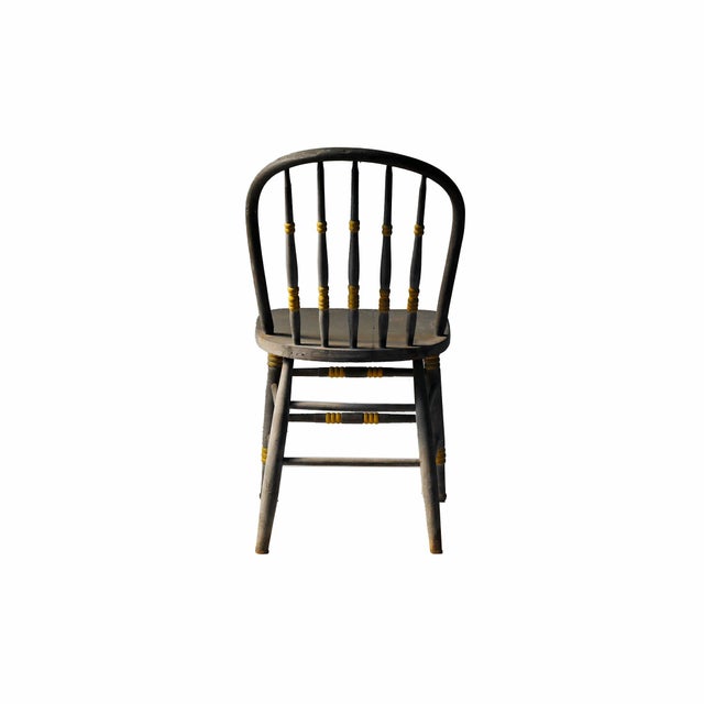 Gray Antique Spindle Chairs - A Pair For Sale - Image 8 of 11