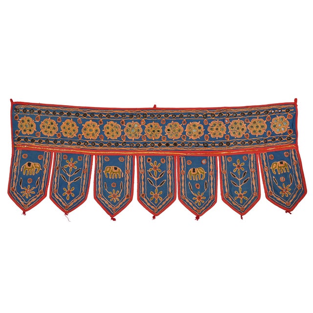 Vintage Embroidered Toran/ Wall Hanging Indian Collection | Chairish