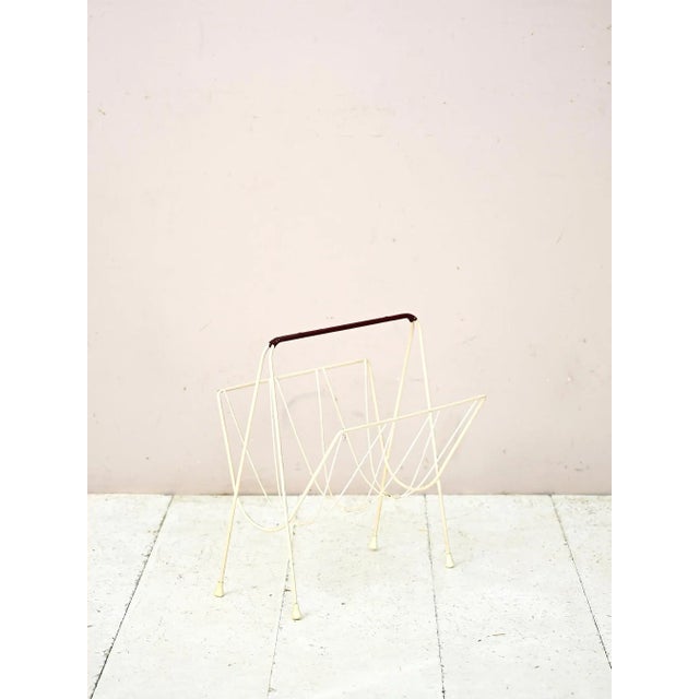 Metal Vintage Magazine Rack, 1960s For Sale - Image 7 of 7