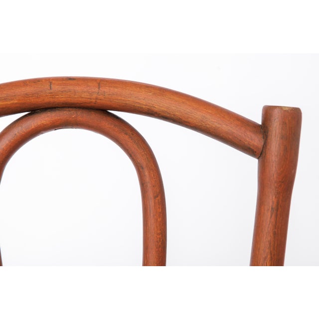 Antique Austrian Bentwood Rattan Bistro Chair in the Style of Thonet No. 56, 1930s For Sale - Image 3 of 12