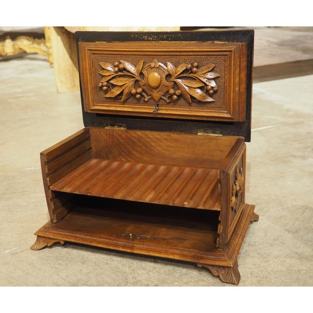 Antique Swiss Black Forest Cigar Box Humidor, Circa 1900 For Sale - Image 14 of 16