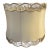 Vintage 20” Scalloped Silk Lamp Shade Lattice Openwork Trim Large 16” Tall For Sale