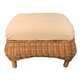 1940s Wicker Footstool For Sale