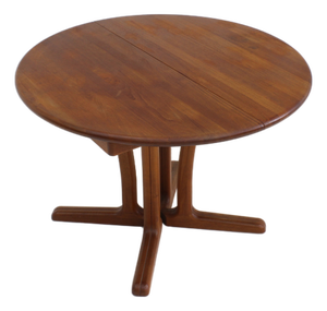 Vintage Danish Round Dining Table in Teak from Dyrlund, 1960s