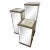 Set of 3 Mirrored Pedestal With Wood Painted Trims For Sale