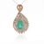 Metal 4.5 Carat Pear Cut Colombian Emerald & Diamond 18k Gold Pendant Necklace For Sale - Image 7 of 8