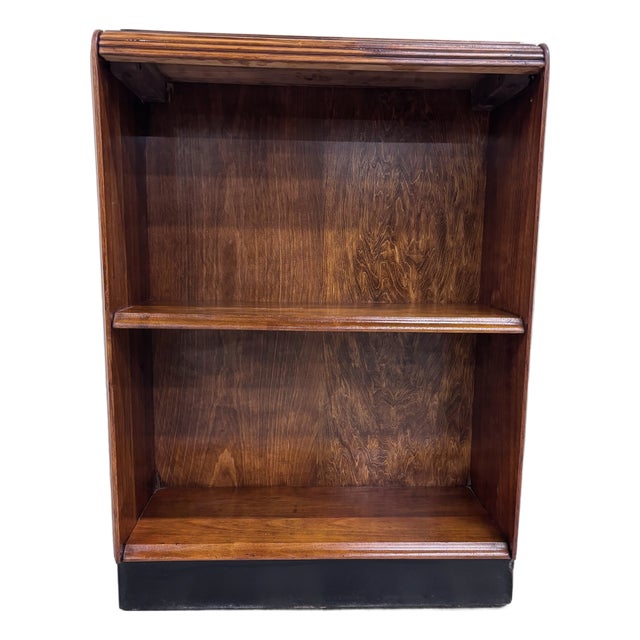Vintage Art Deco Waterfall Style Oak Bookcase For Sale