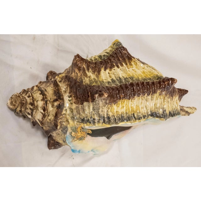 Contemporary Mid-Century Art Pottery Shell Shaped Fish Diorama For Sale - Image 4 of 10