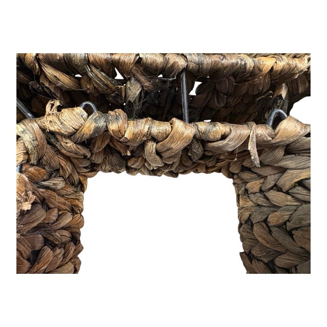 Vintage Woven Natural Fiber Square Wall Shelves, Set of 3 For Sale In Indianapolis - Image 6 of 9