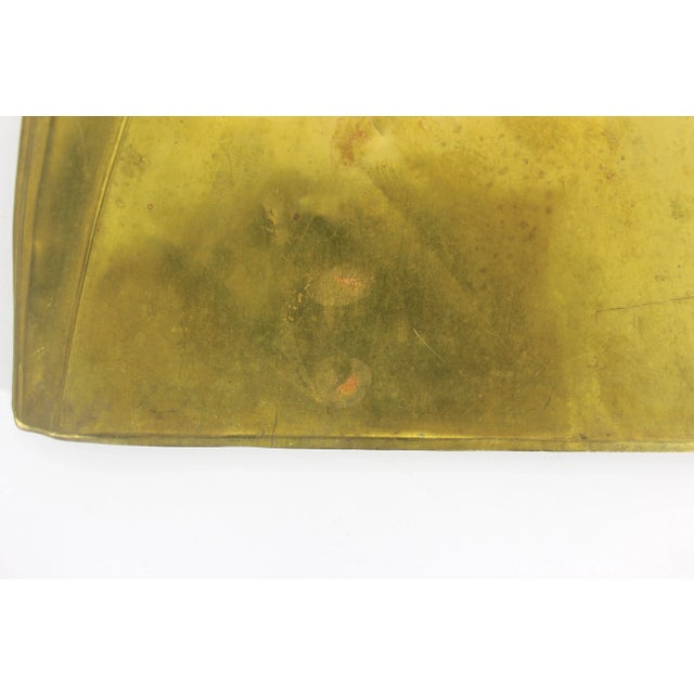 Vintage English Brass Crumb Tray Dustpan Dustpan Table or Floor Sweep Silent Butler Crumber For Sale - Image 6 of 9