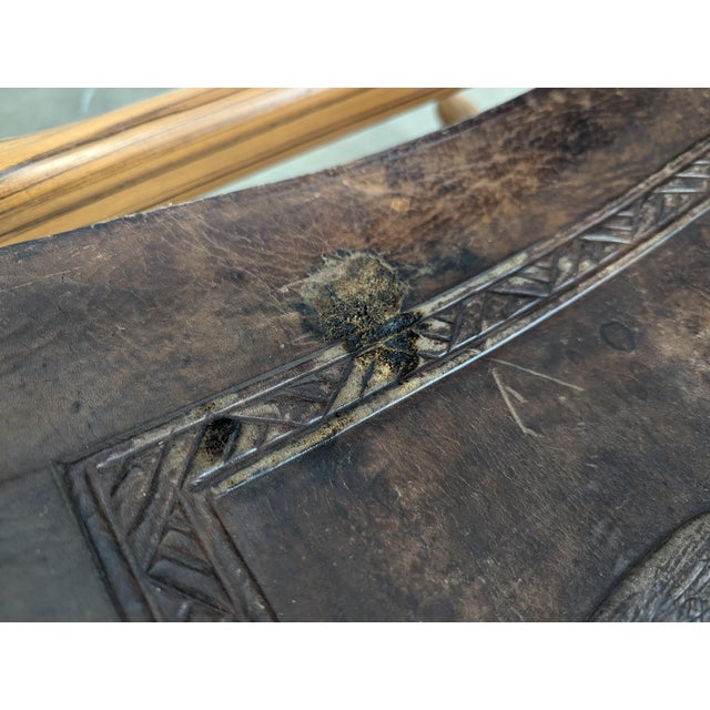 1960s Mid Century Modern Leather & Rosewood Rocking Chair by Angel Pazmino For Sale - Image 12 of 12