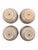 Set of 4 Hand-Painted Bat Trang Vietnamese Ceramic Soup Bowls With Floral Motifs For Sale - Image 4 of 13