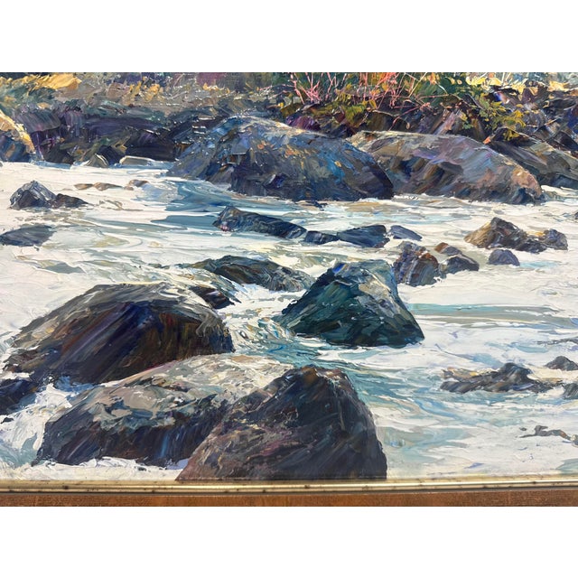 Vintage Original Connie J Boswell 2side Oil Painting Landscape River Expressive Realism For Sale In New York - Image 6 of 18