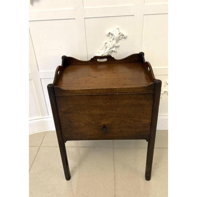 Brown George III Mahogany Bedside Cabinet, 1780s For Sale - Image 8 of 8