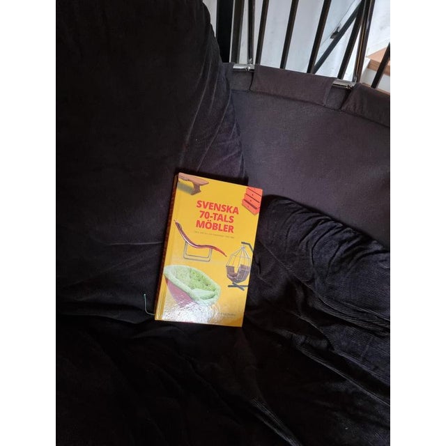 Black Mid-Century Scandinavian Modern Papegojan Chair, Sweden, 1970s For Sale - Image 8 of 9