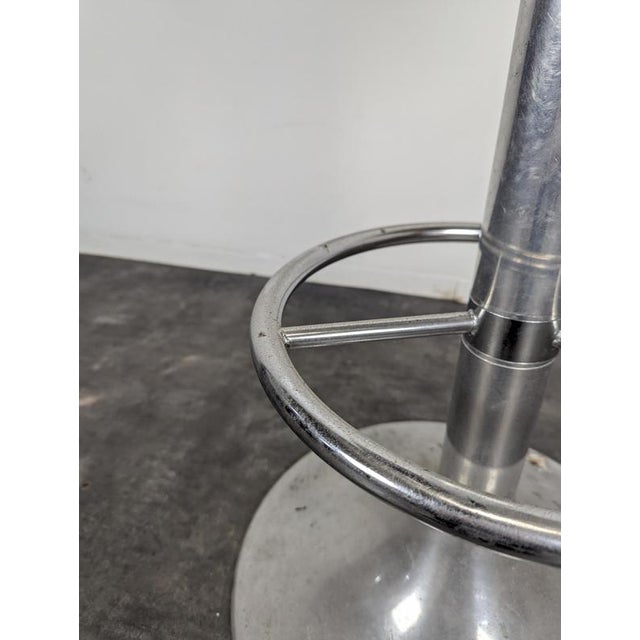 1970s Chrome Bar Stool with Tulip Base, 1970s For Sale - Image 5 of 7