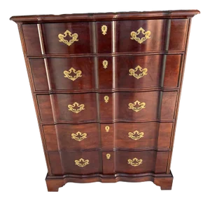 1980s Henredon Georgian Mahogany Highboy Dresser