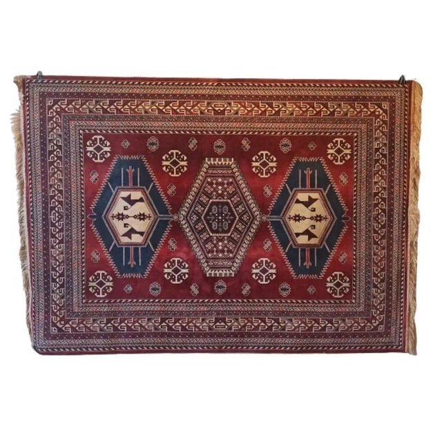 Brown Vintage Wall Tapestry, 1980s For Sale - Image 8 of 8