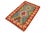 Abstract Tribal Turkish Kilim Rust Gray Hand-Woven Wool Rug For Sale - Image 3 of 9
