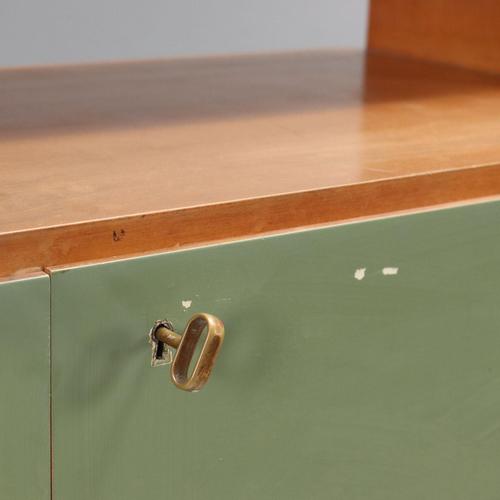 Vintage Bookcase in Lacquered Wood and Glass, 1960s For Sale - Image 9 of 14