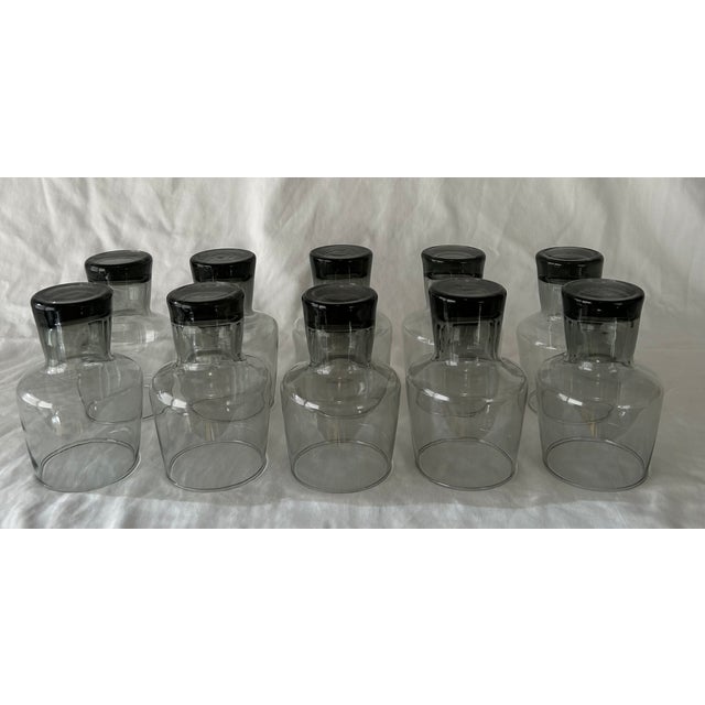 1970s Brutalist Smoked Grey Drinking Glasses by Libbey- Set of 10 For Sale - Image 11 of 11