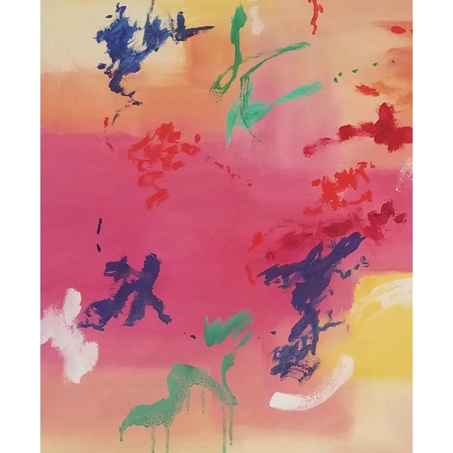 "Acrobat" Abstract Oil Painting by Christine Frisbee 24 X 24 For Sale - Image 9 of 11