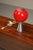 Erco Space Age table lamp from the 70’s made of aluminum and red glass. Refined design from a well known manufacturer....