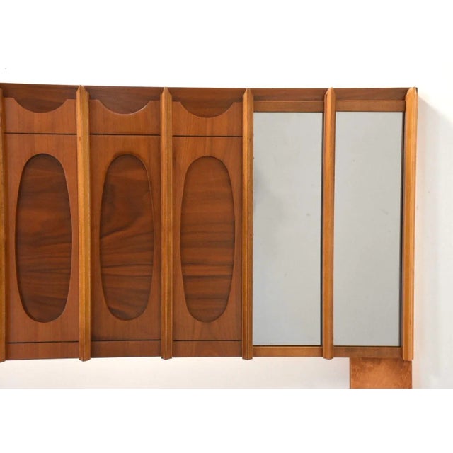 Mid-Century Modern Walnut Queen Tobago Headboard For Sale - Image 3 of 6