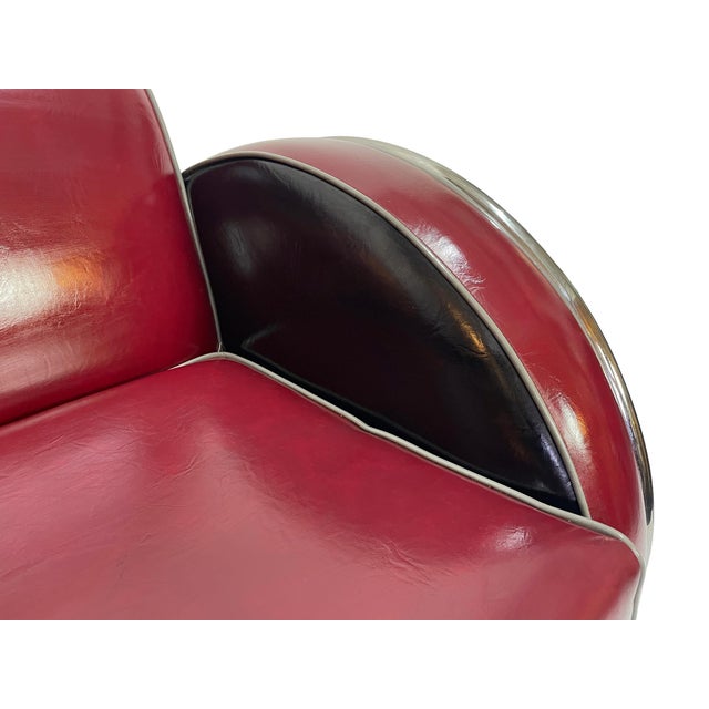 1980s Streamline Moderne Seating Suite Attributed to Donald Deskey For Sale - Image 13 of 18