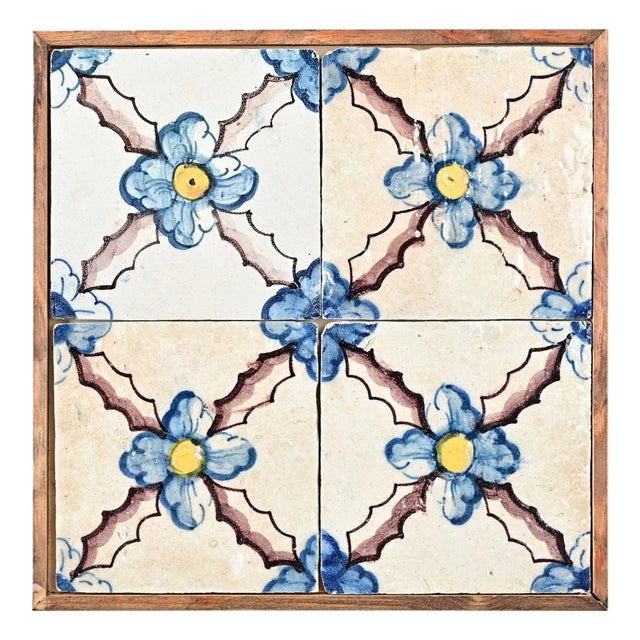 Framed Set of 18th Century Portuguese Tiles For Sale