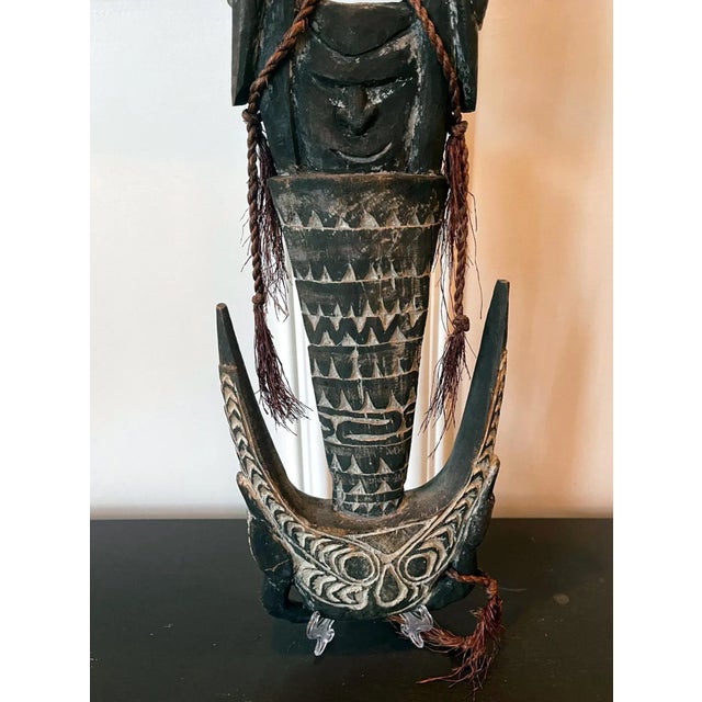 Tribal Carved Wood Hook Figure Papua New Guinea For Sale - Image 3 of 13