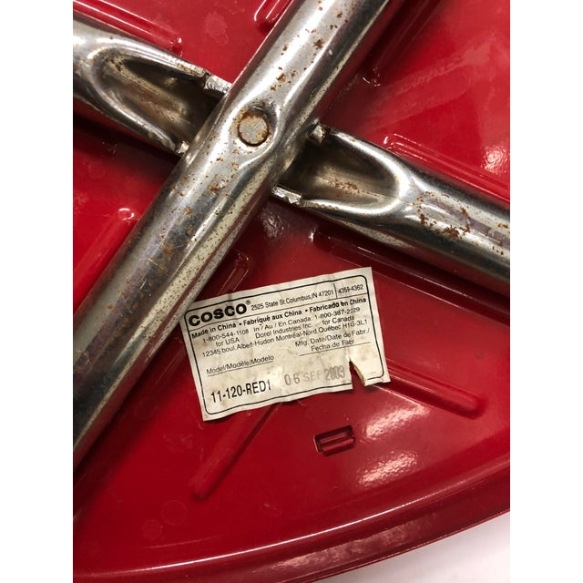 Vintage Industrial Red Metal Bar Stool by Stool Chairish