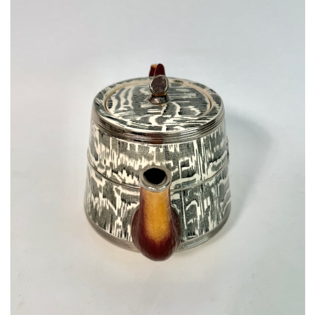 Ceramic 1930s Arthur Wood Silver Shield Teapot For Sale - Image 7 of 10
