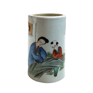 Antique Chinese Hat Stand with the Cowherd and the Weaver Girl