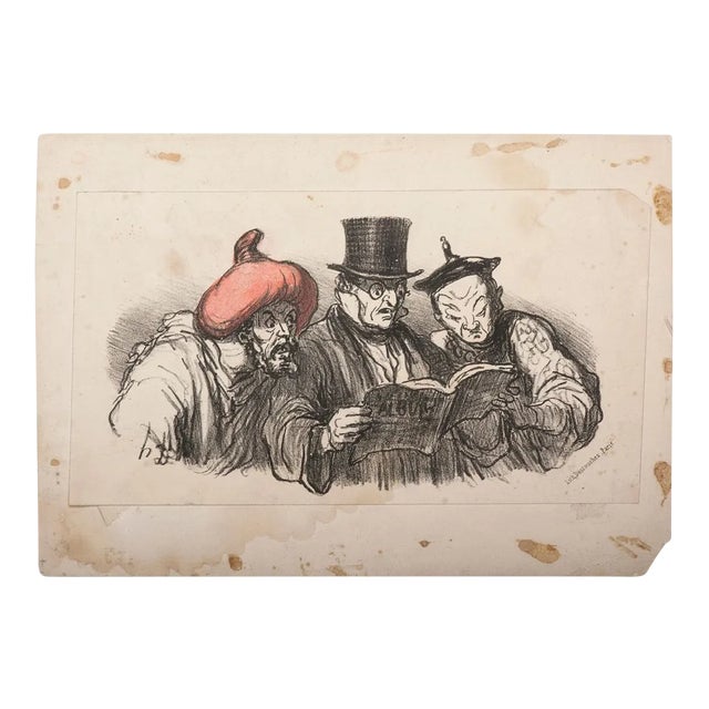 Charges du Jour - Original Lithograph After H. Daumier - 1860 1868 For Sale