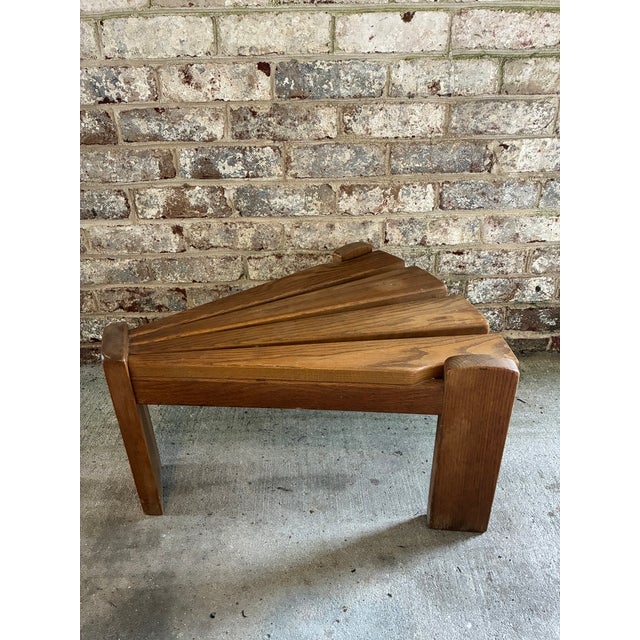 1960s Brutalist Wooden Side Table, Netherlands For Sale - Image 4 of 18