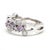 1ctw Pink Sapphire & Diamond Band, 14k White Gold, Ring Size 6 For Sale - Image 4 of 5