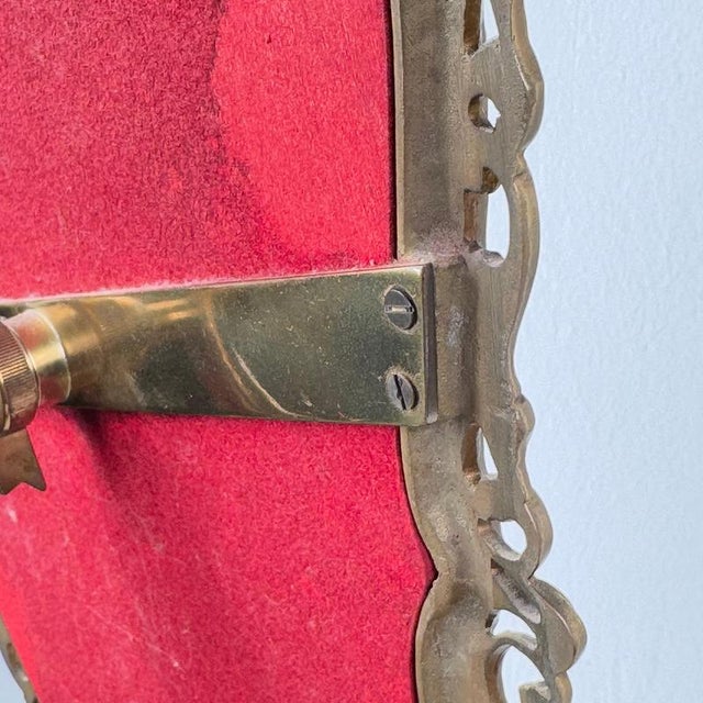 Italian Liberty Gilt Brass Table Mirror with Pierced Frame, 1900s For Sale - Image 12 of 18