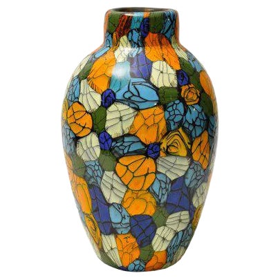 Blown Glass Vase by Vittorio Ferro, 1998 For Sale