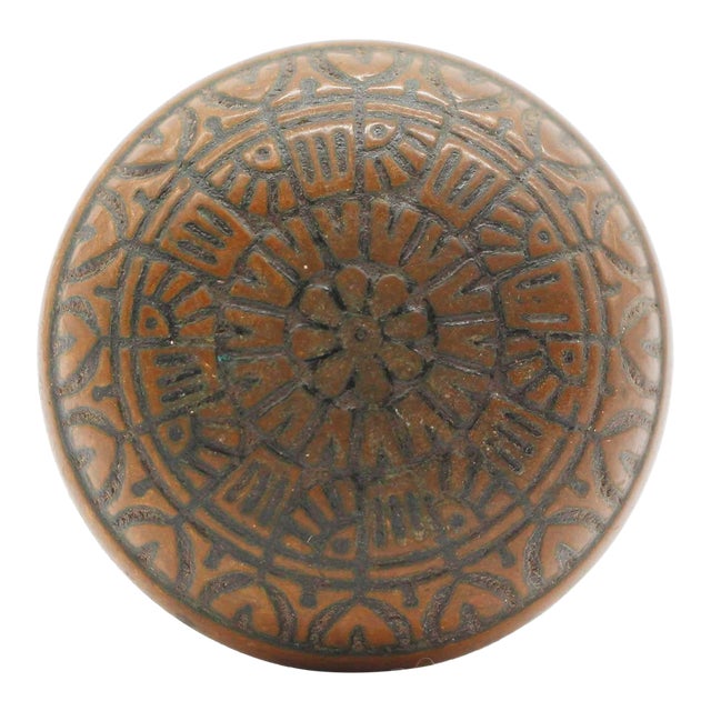 Antique Kenton Lock Dark Bronze Passage Door Knob For Sale